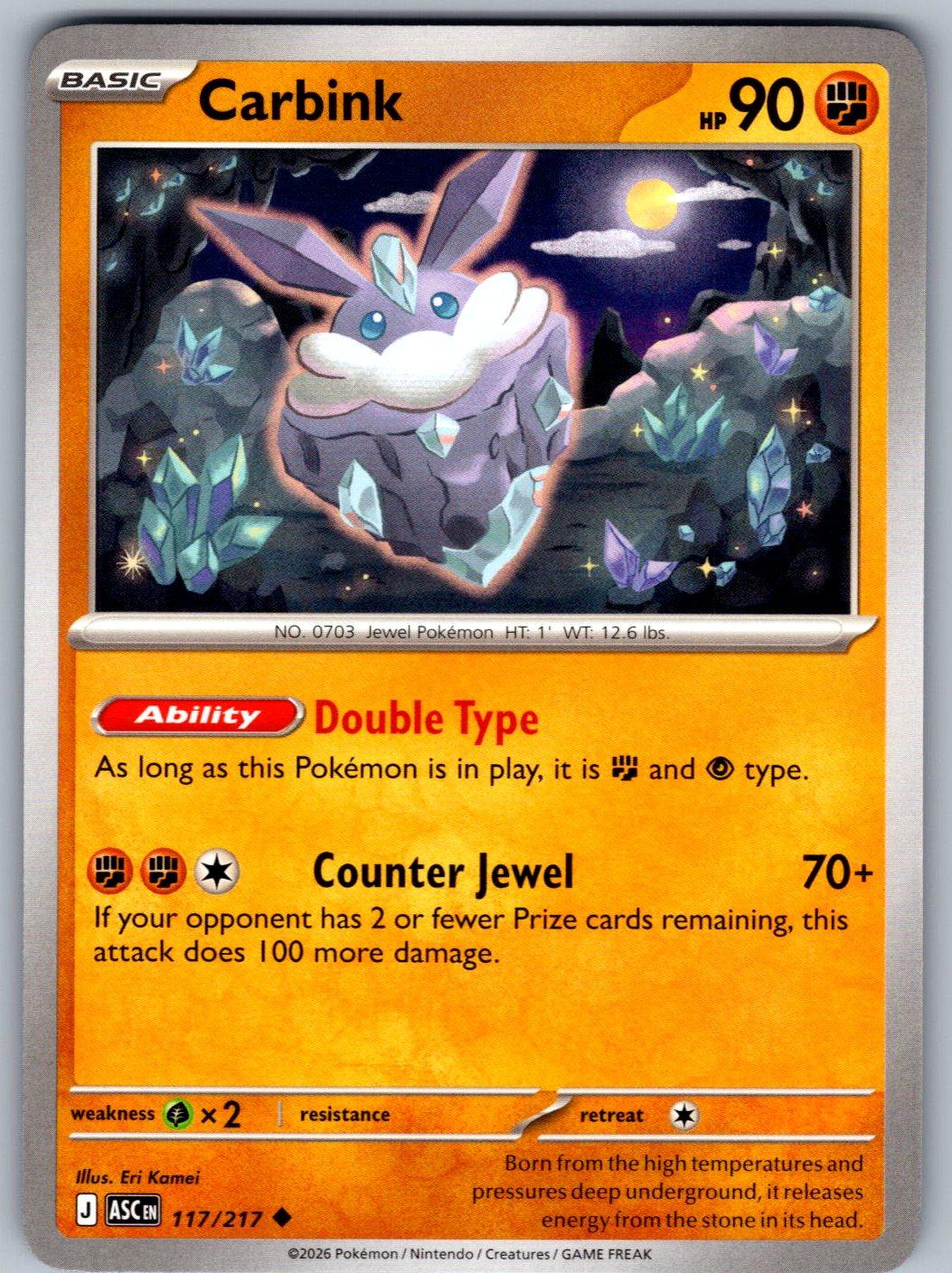 Carbink 117/217 Ascended Heroes Pokemon