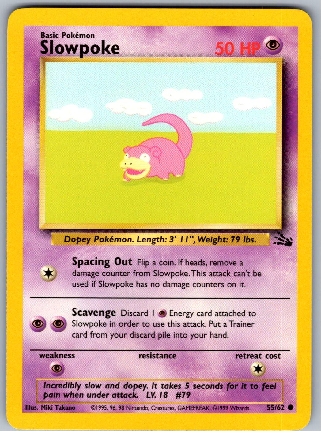 Slowpoke 55/62 Fossil Pokemon Unlimited