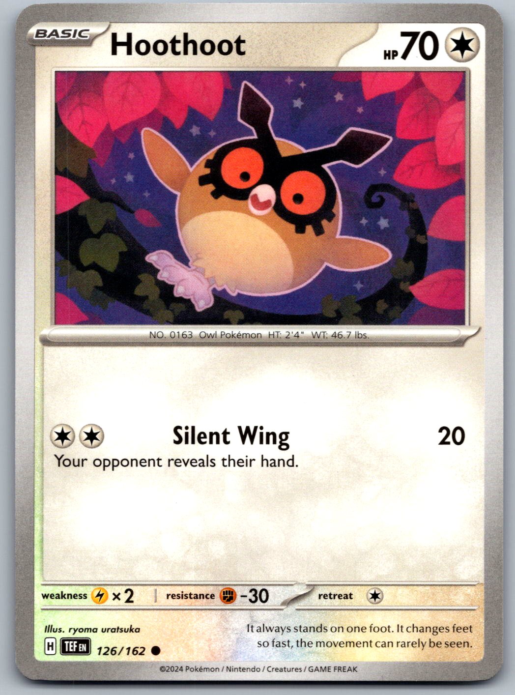 Hoothoot 126/162 Temporal Forces Pokemon