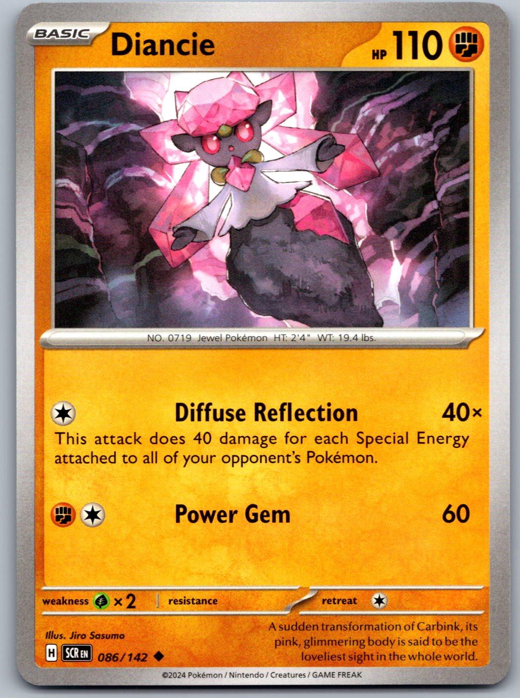 Diancie 86/142 Stellar Crown Pokemon