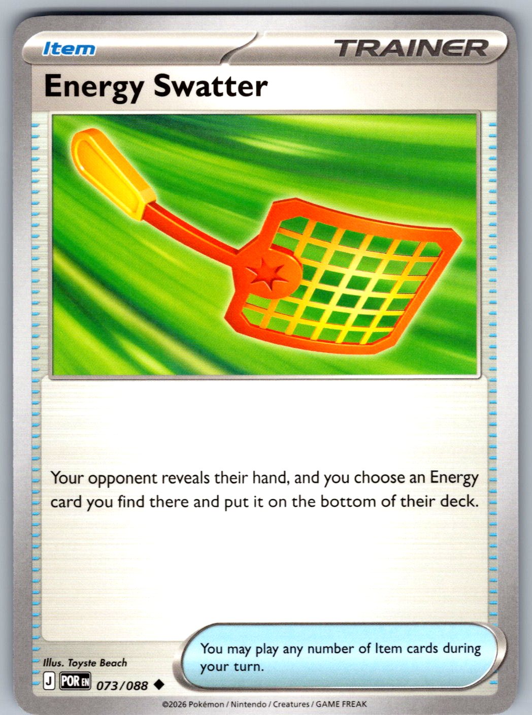 Energy Swatter 073/088 Perfect Order Pokemon