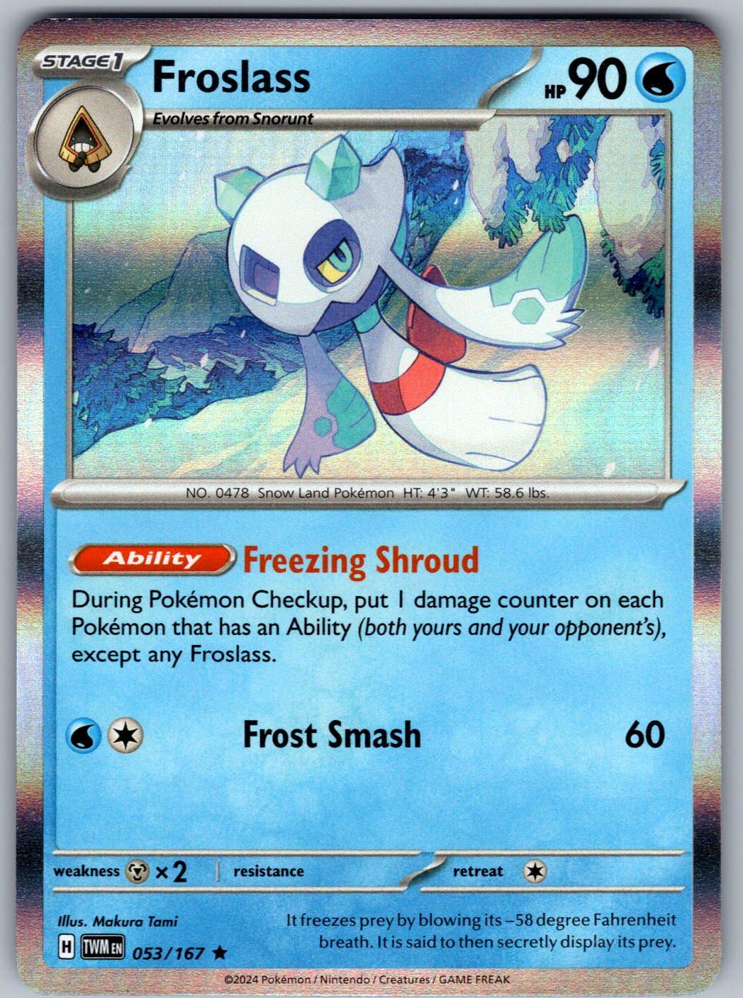 Froslass 053/167 Twilight Masquerade Pokemon Holo