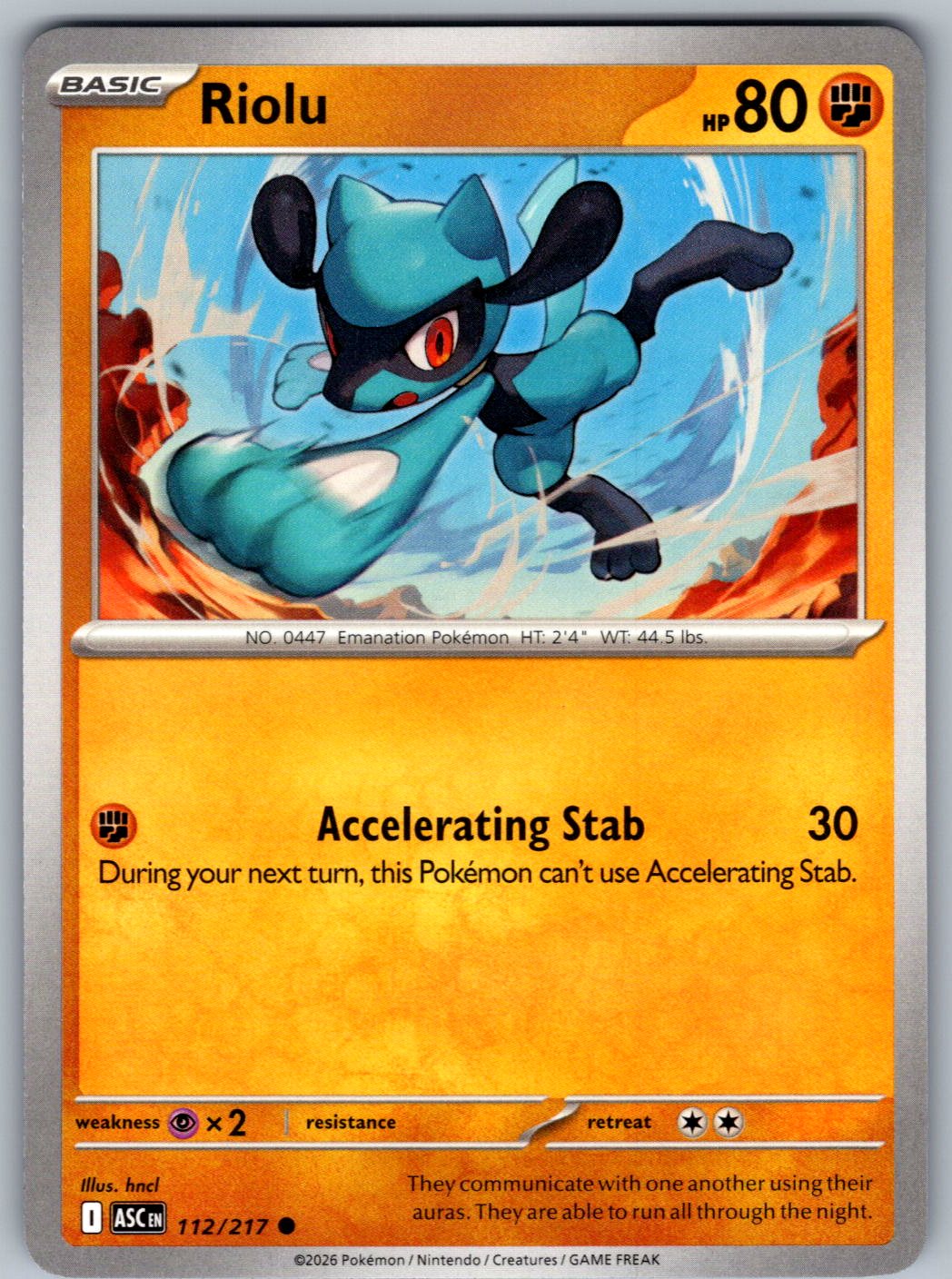 Riolu 112/217 Ascended Heroes Pokemon