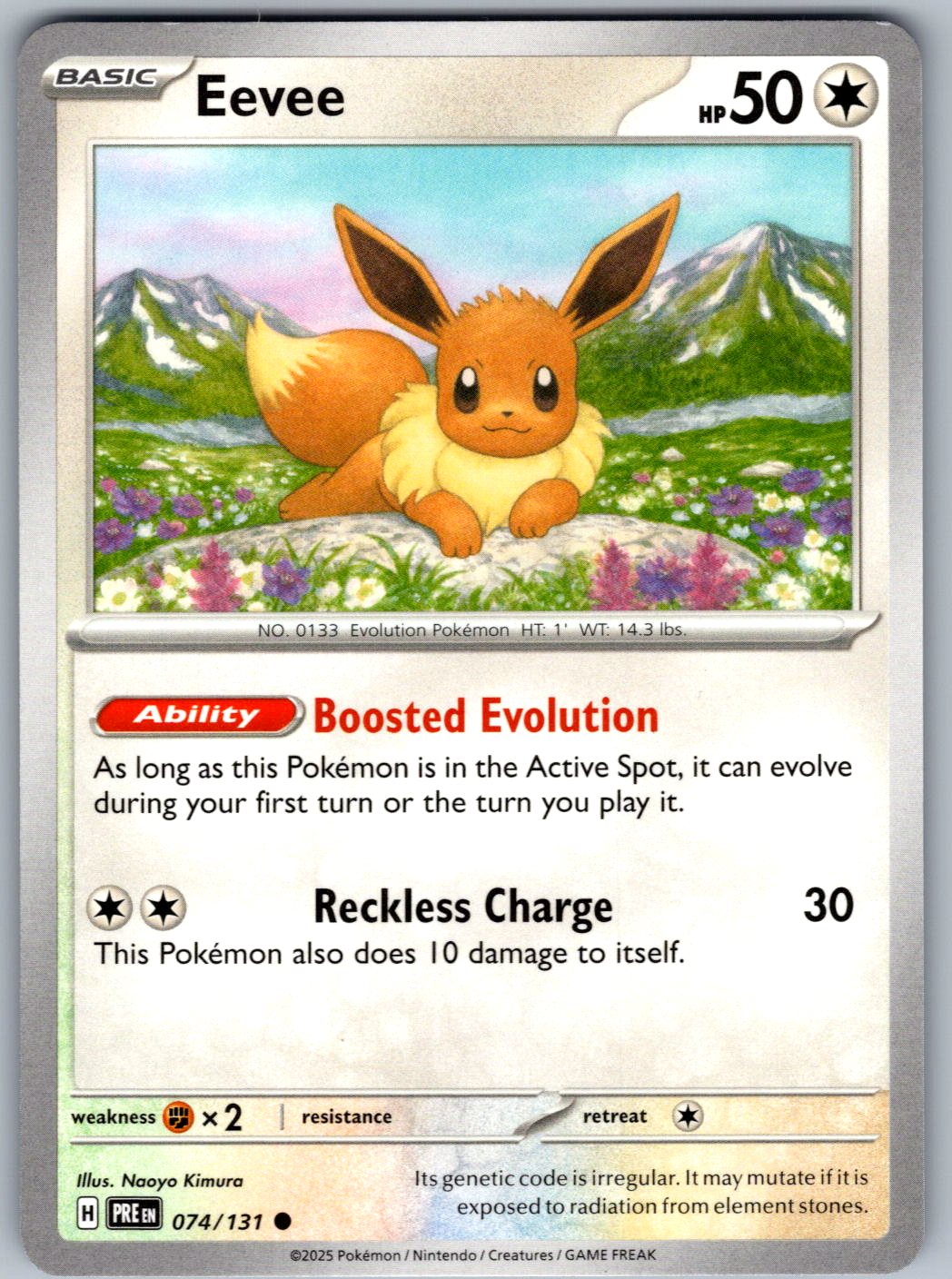 Eevee 074/131 Prismatic Evolutions Pokemon