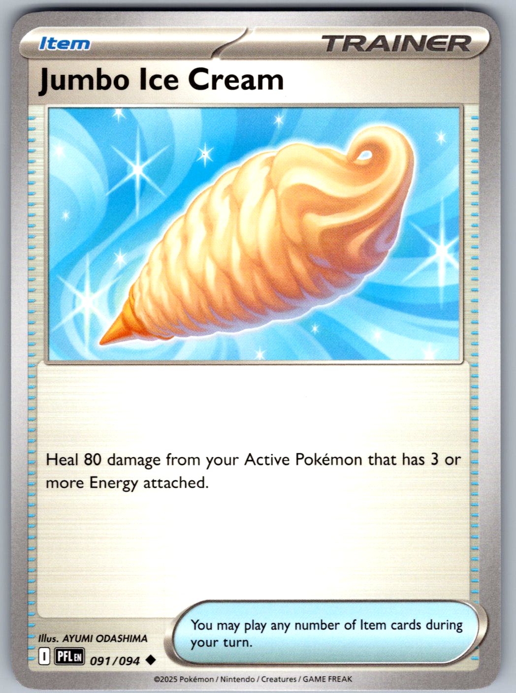 Jumbo Ice Cream 091/094 Phantasmal Flames Pokemon