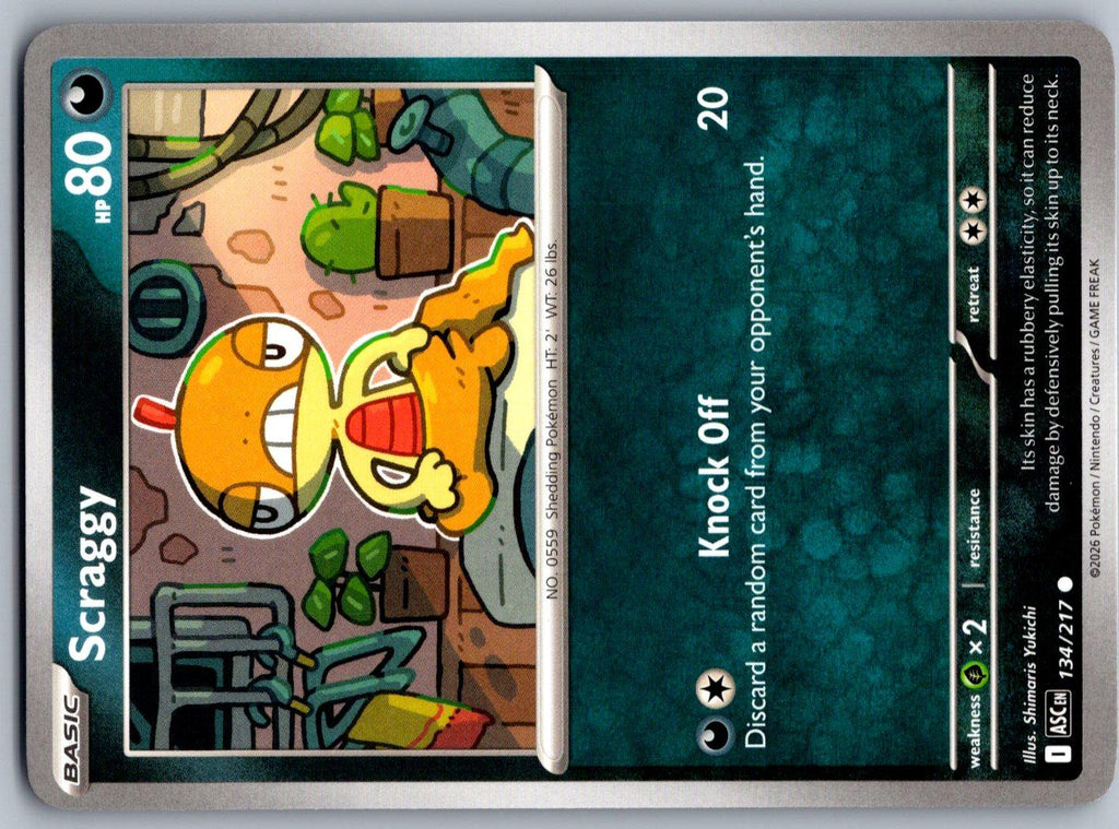 Scraggy 134/217 Ascended Heroes Pokemon