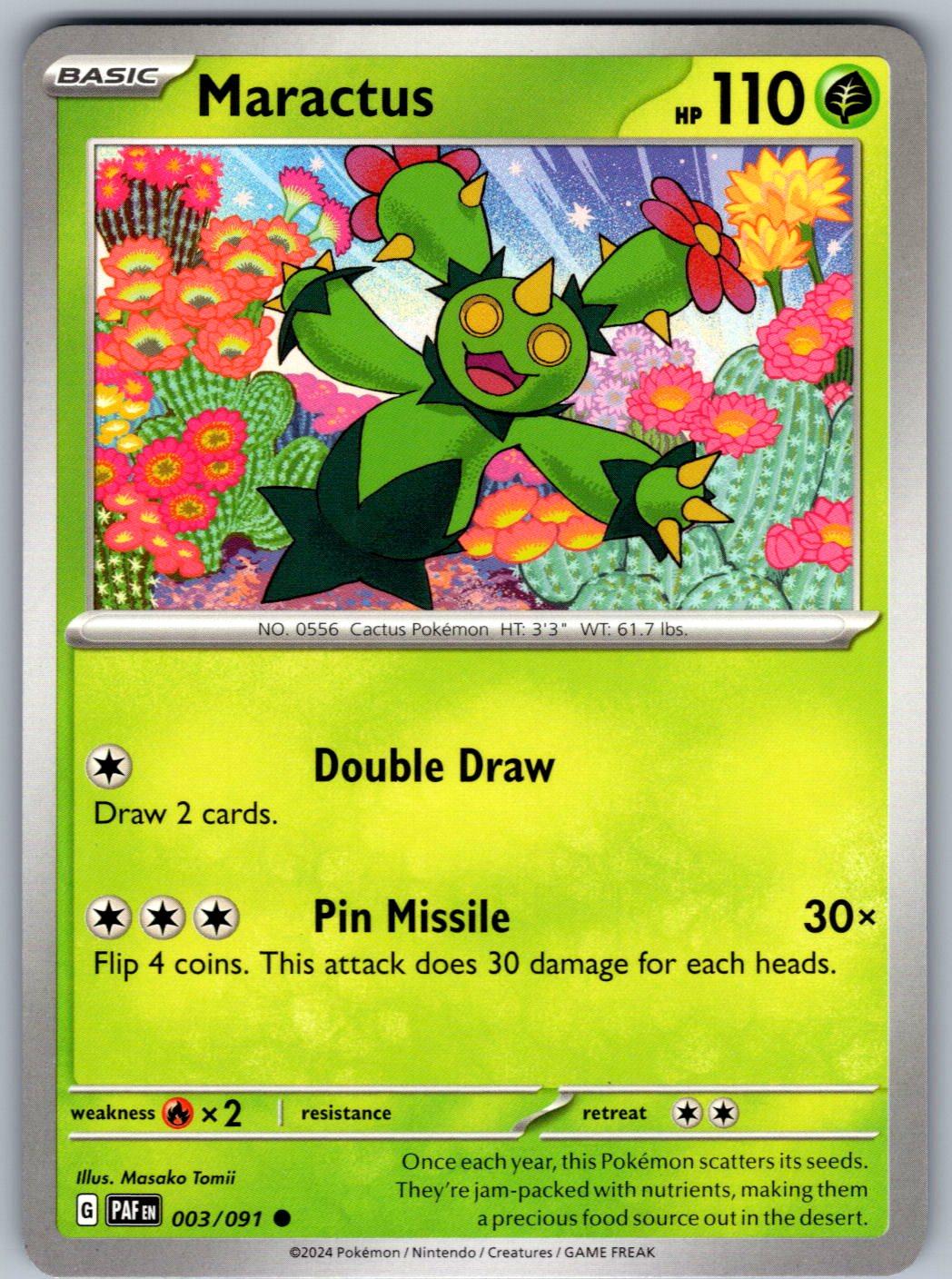 Maractus 003/091 Paldean Fates Pokemon