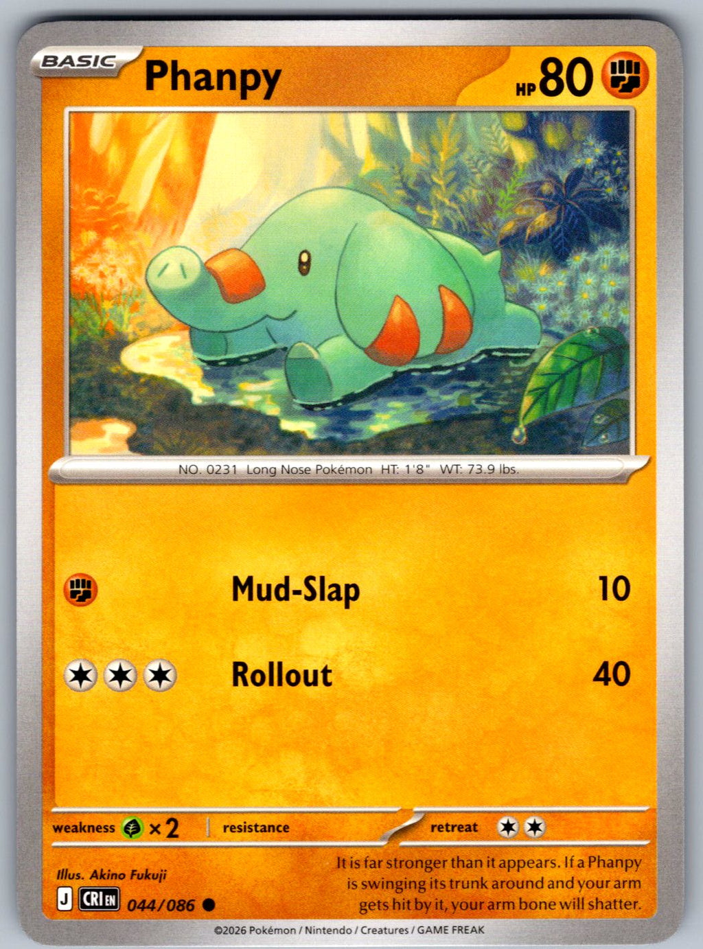 Phanpy 044/086 Chaos Rising Pokemon