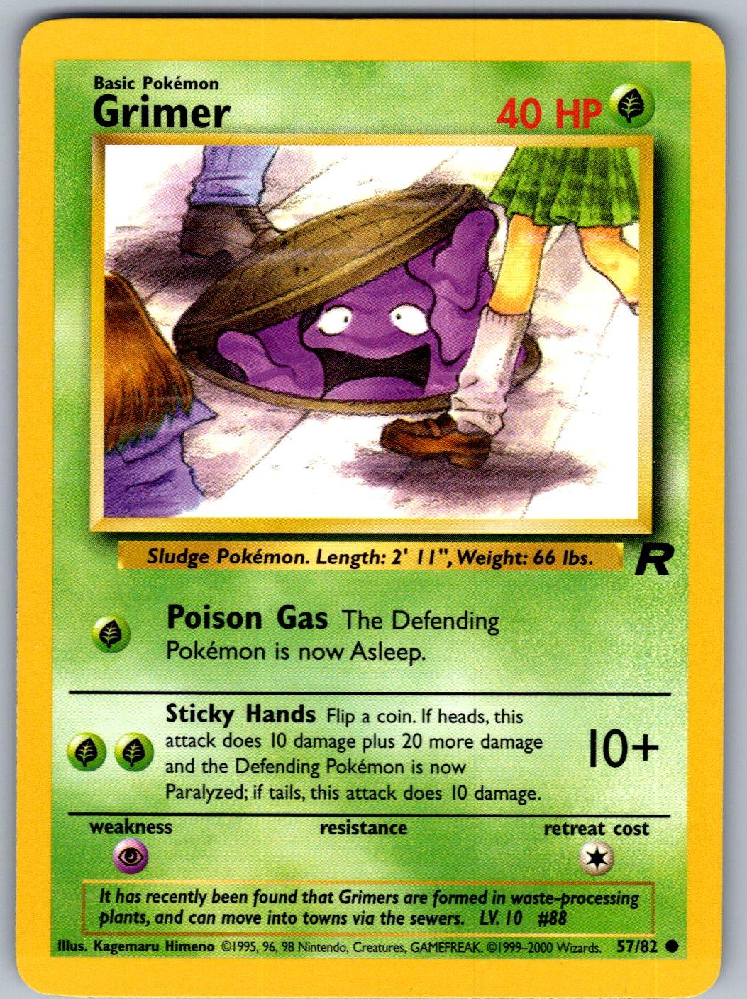 Grimer 57/82 Team Rocket Pokemon Unlimited