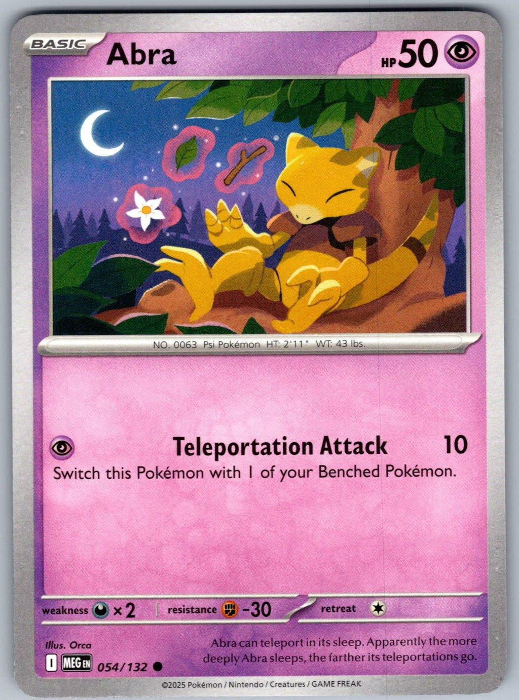 Abra 054/132 Mega Evolution Pokemon