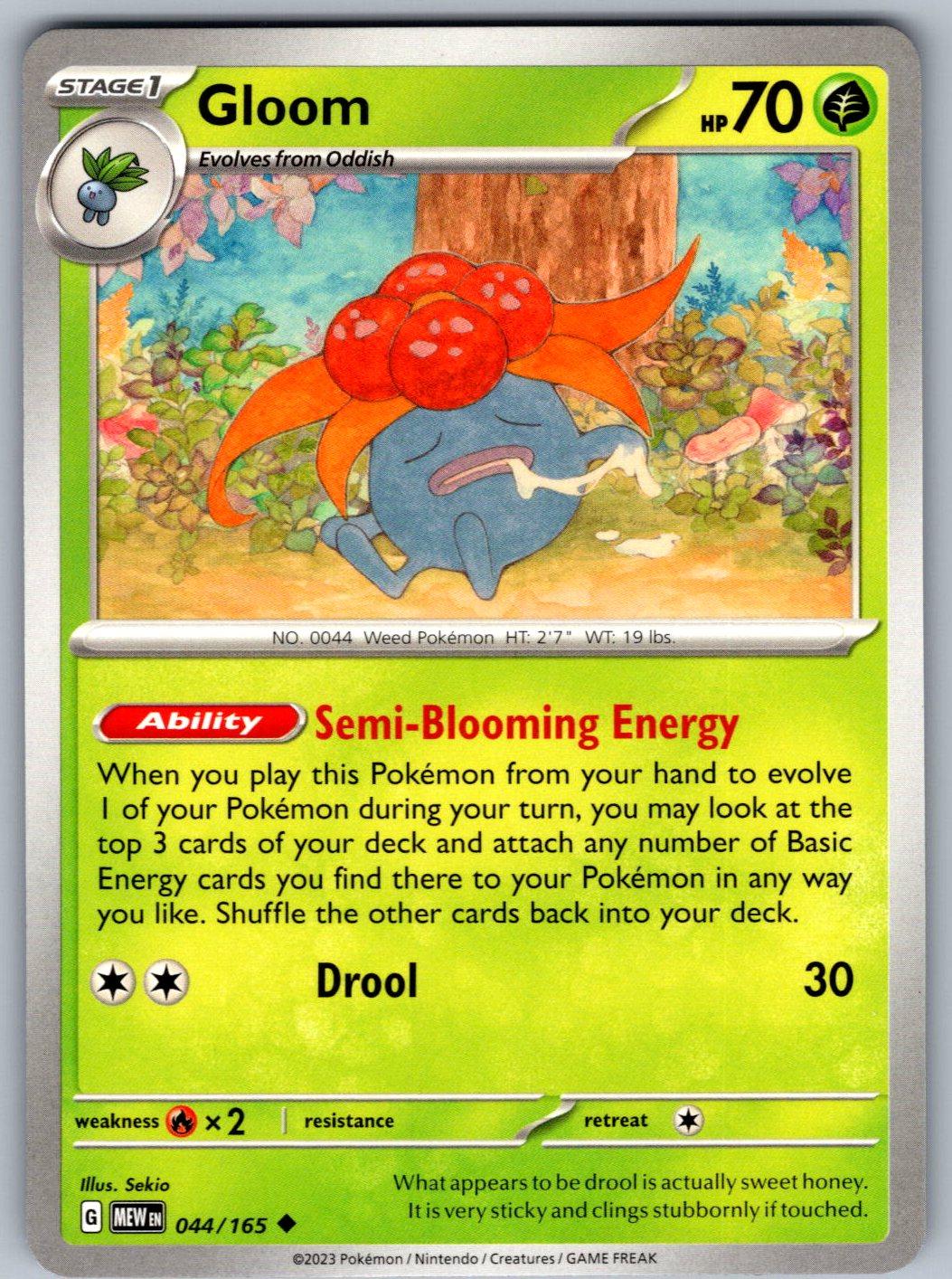 Gloom 044/165 151 Pokemon