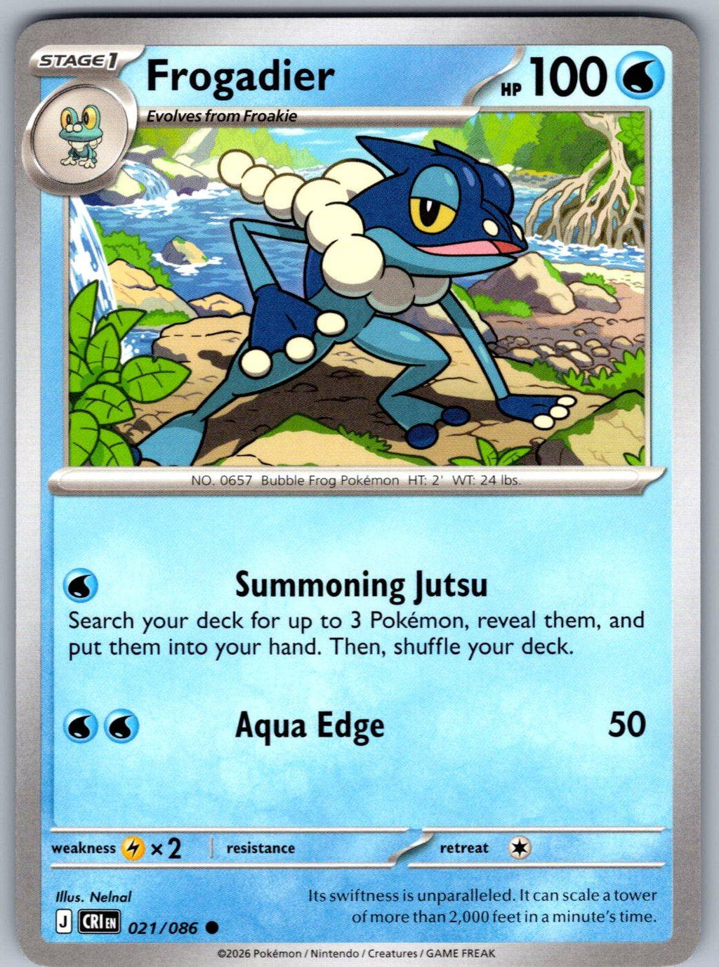 Frogadier 021/086 Chaos Rising Pokemon