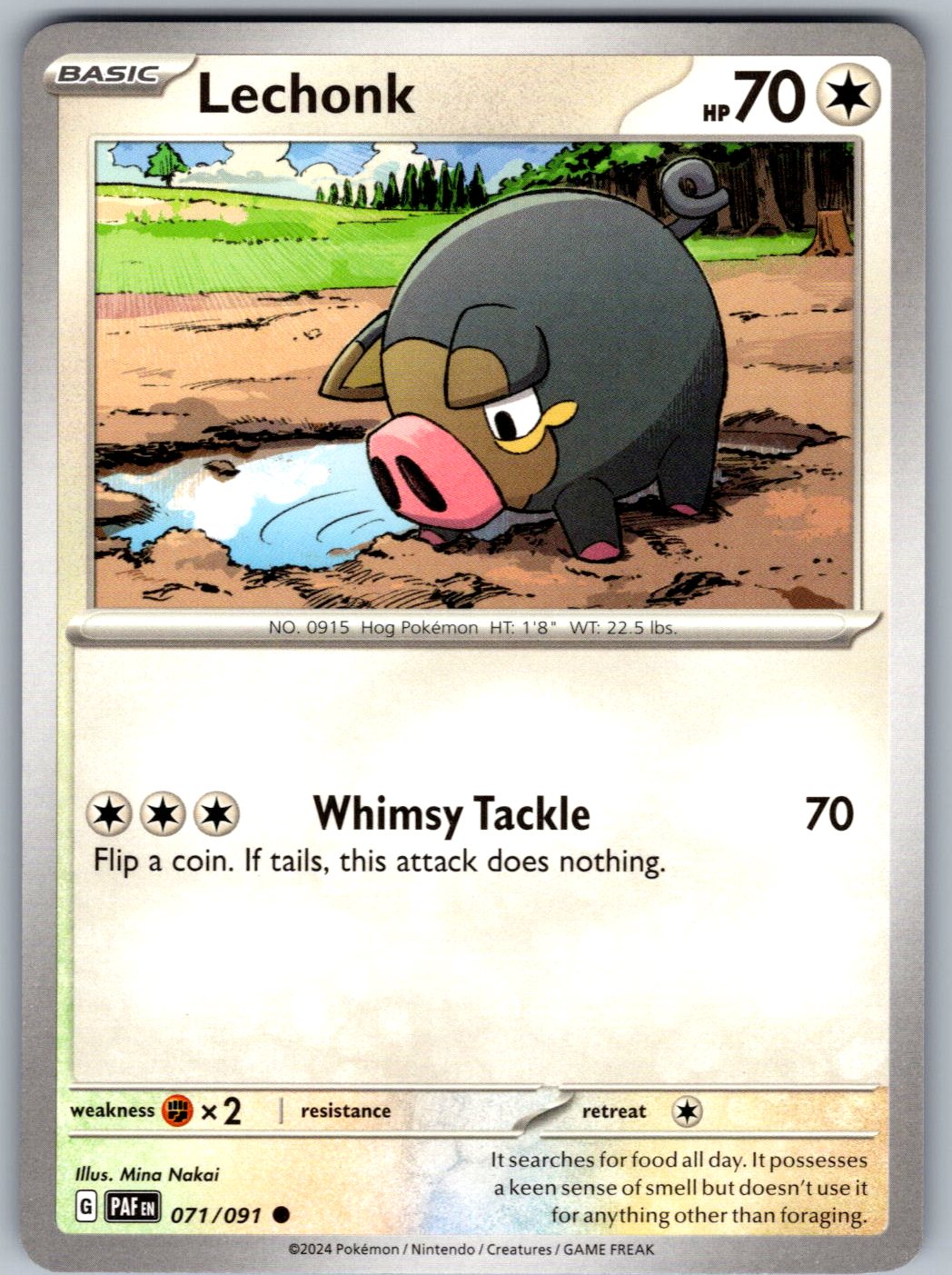 Lechonk 071/091 Paldean Fates Pokemon