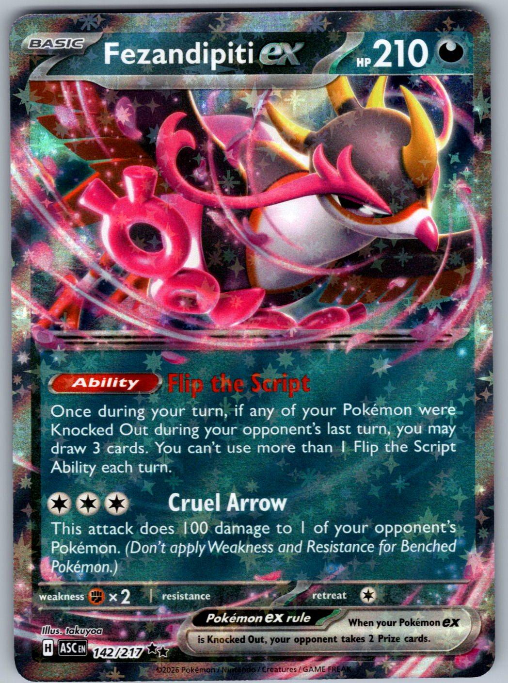 Fezandipiti ex 142/217 Ascended Heroes Pokemon Holo