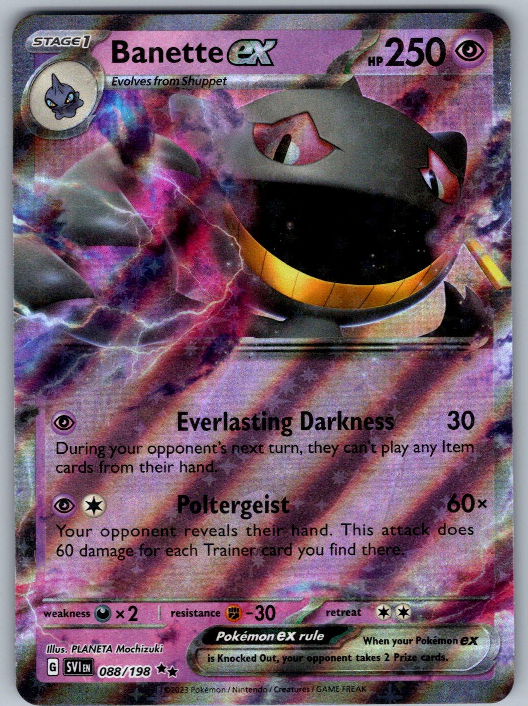 Banette ex 088/198 Scarlet & Violet Pokemon Holo