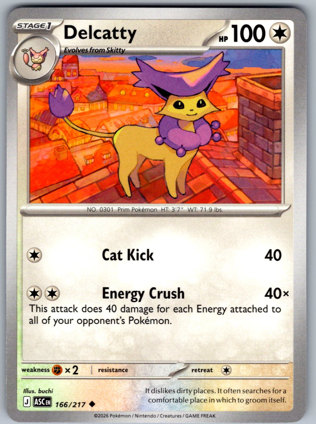 Delcatty 166/217 Ascended Heroes Pokemon