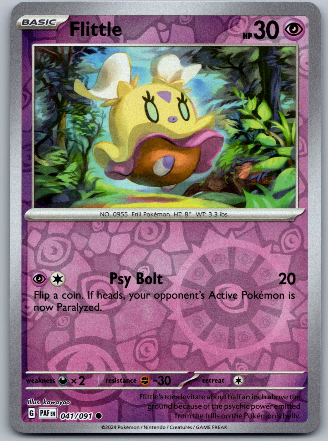 Flittle 041/091 Paldean Fates Pokemon Reverse Holo