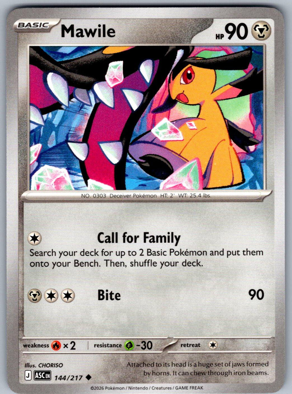 Mawile 144/217 Ascended Heroes Pokemon