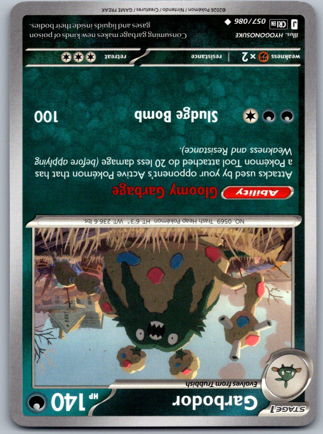 Garbodor 057/086 Chaos Rising Pokemon