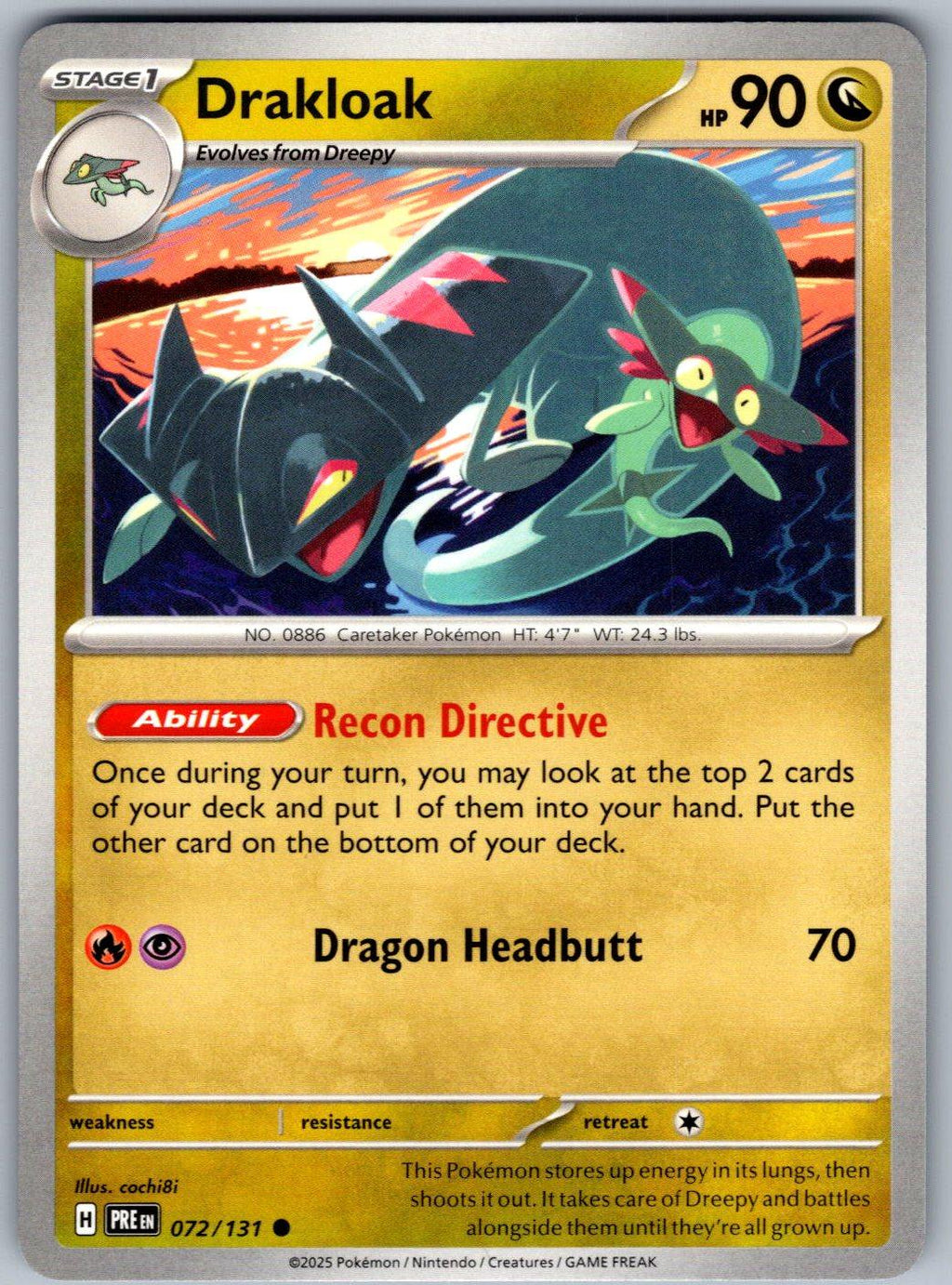 Drakloak 072/131 Prismatic Evolutions Pokemon