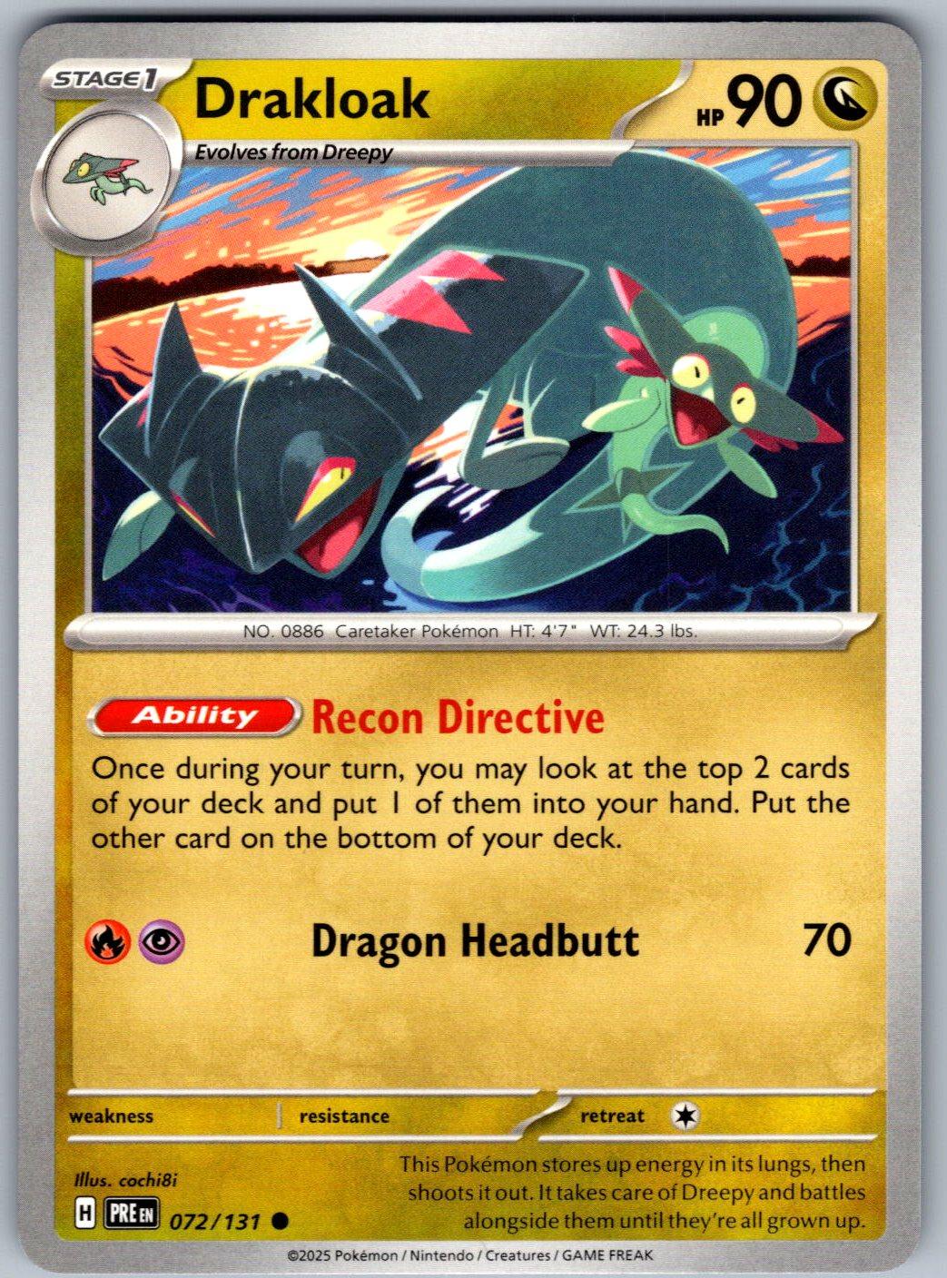 Drakloak 072/131 Prismatic Evolutions Pokemon