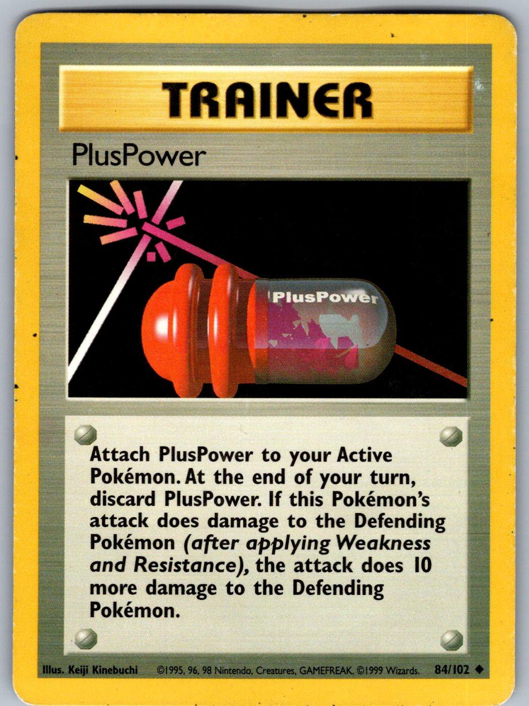 PlusPower 84/102 Base Set Unlimited Pokemon