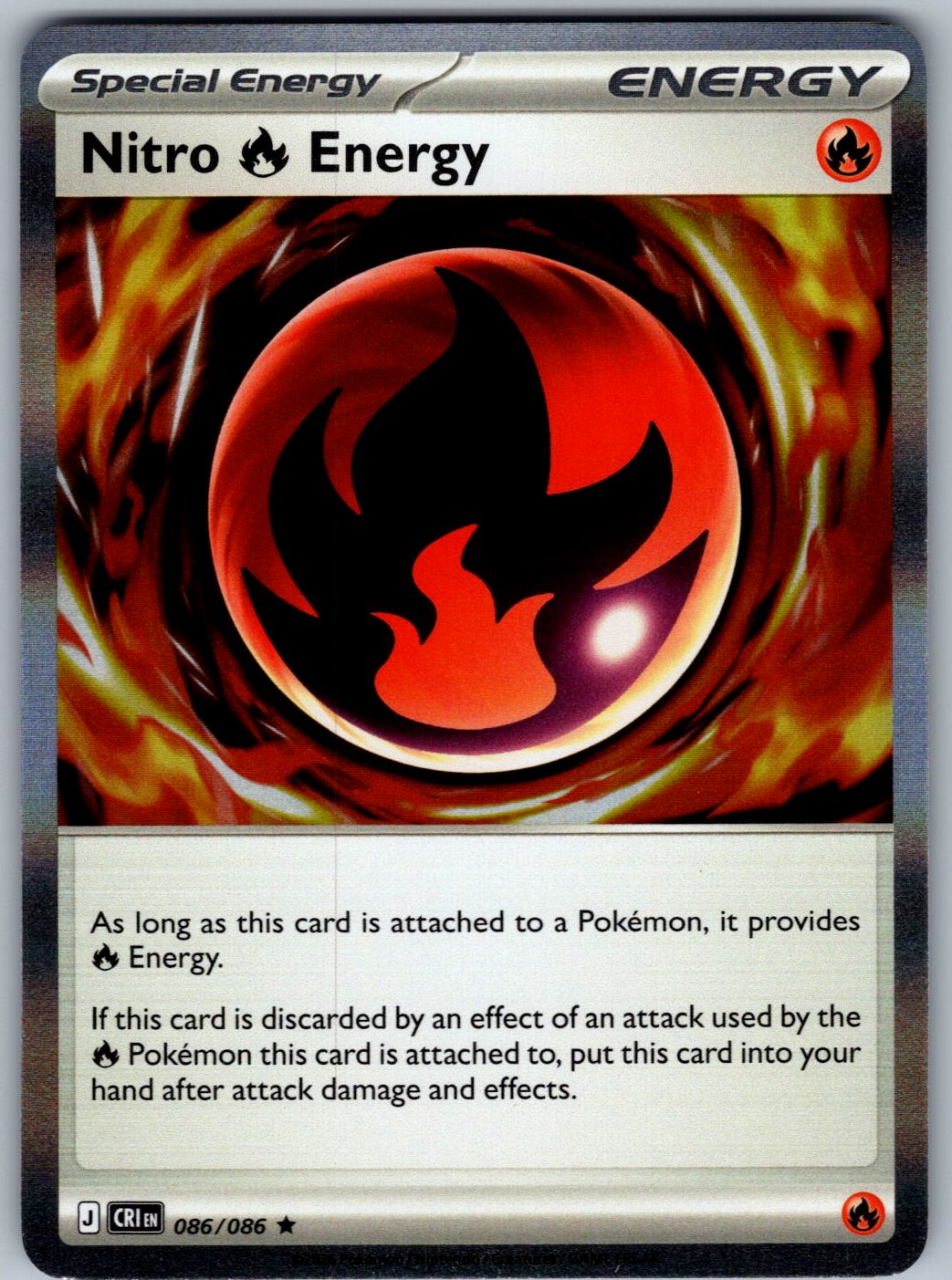 Nitro R Energy 086/086 Chaos Rising Pokemon Holo