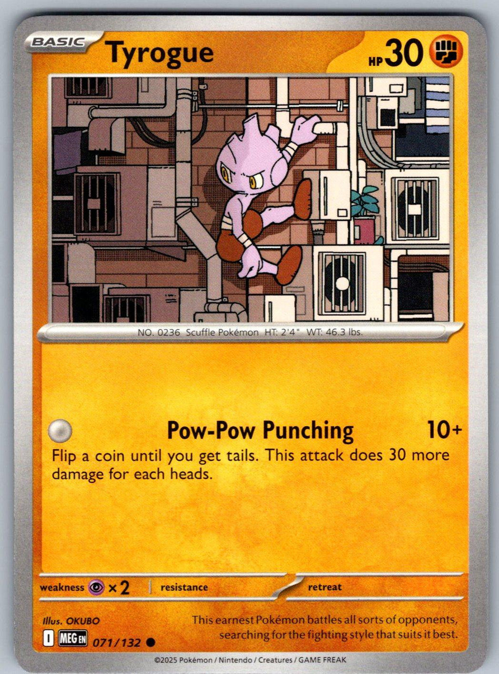 Tyrogue 071/132 Mega Evolution Pokemon