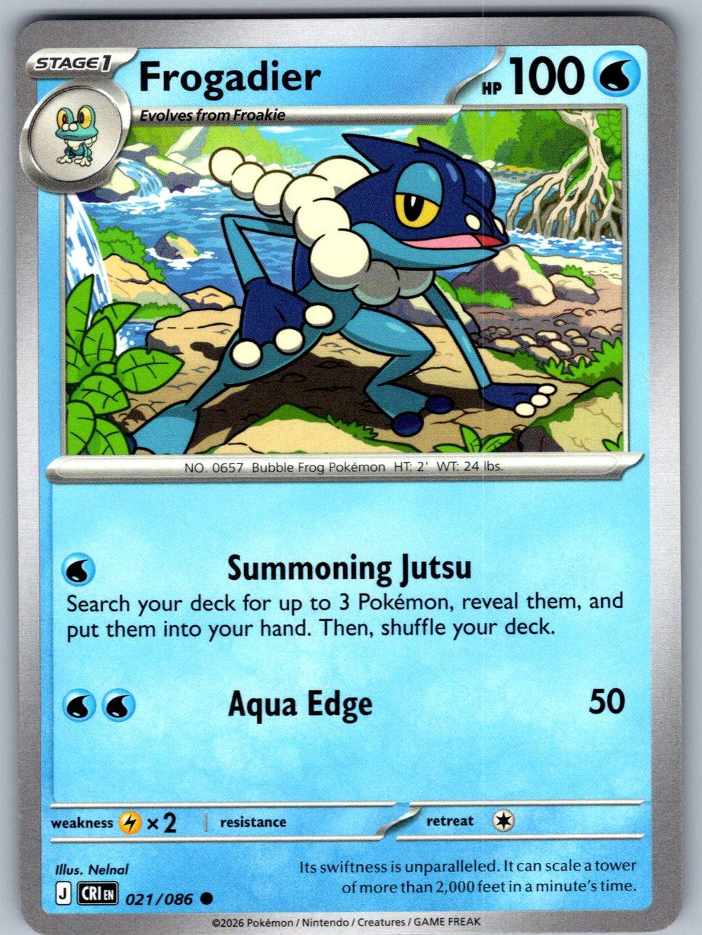 Frogadier 021/086 Chaos Rising Pokemon