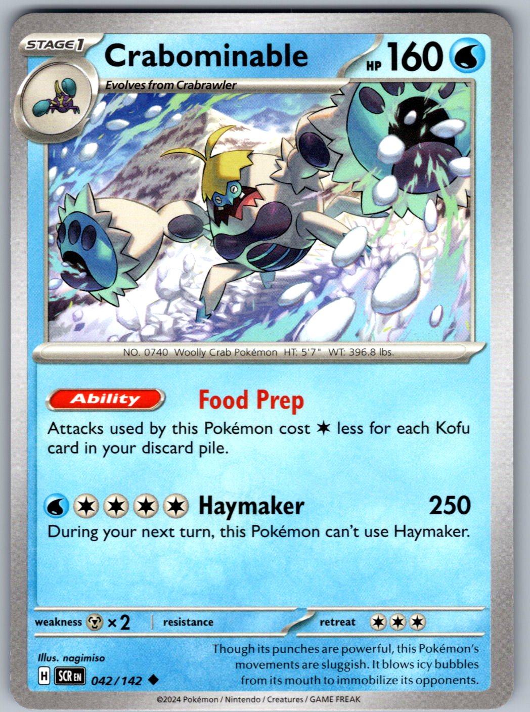 Crabominable 42/142 Stellar Crown Pokemon