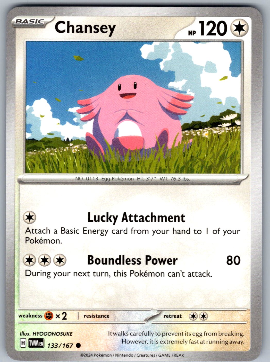 Chansey 133/167 Twilight Masquerade Pokemon