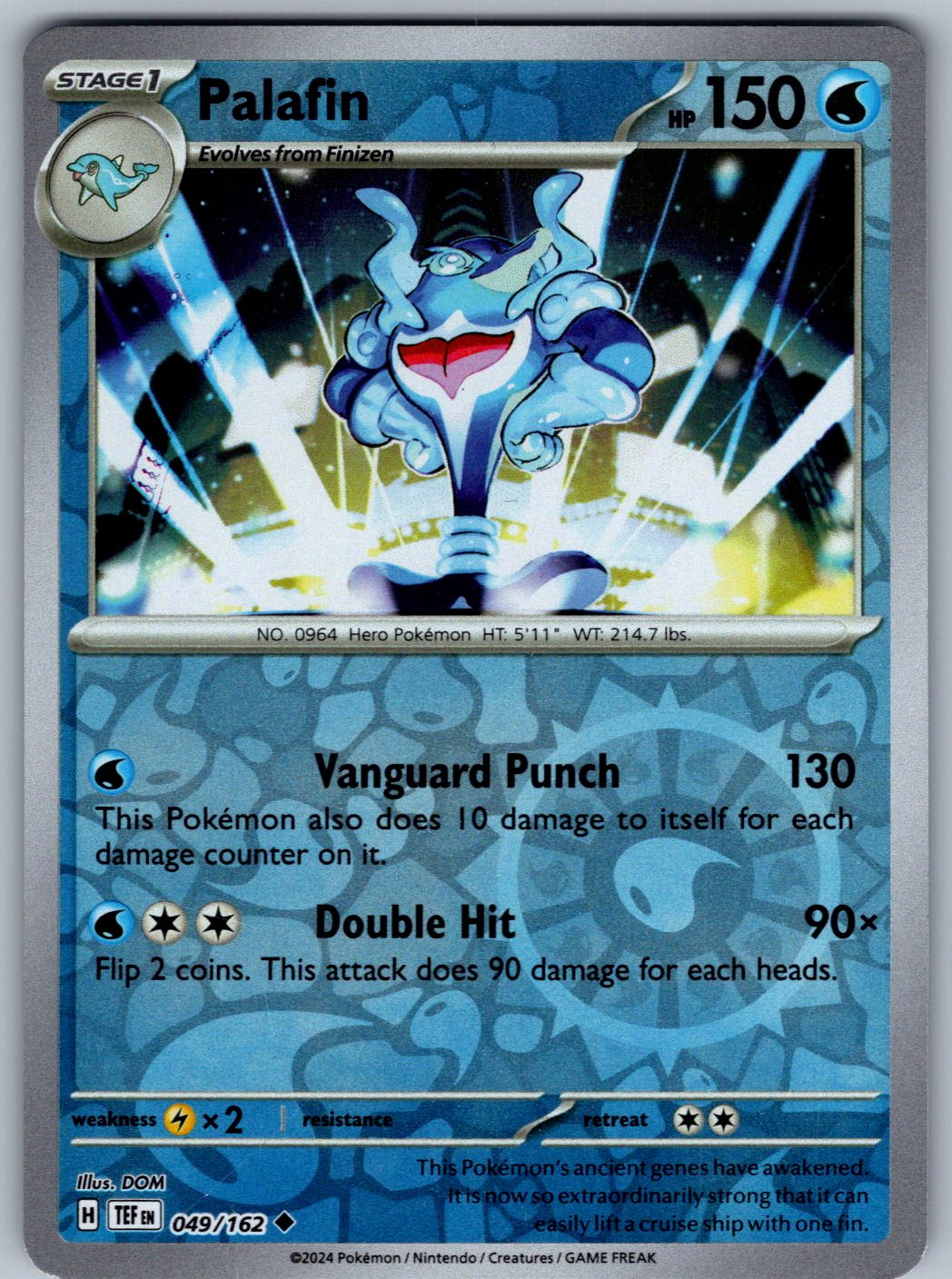 Palafin 049/162 Temporal Forces Pokemon Reverse Holo