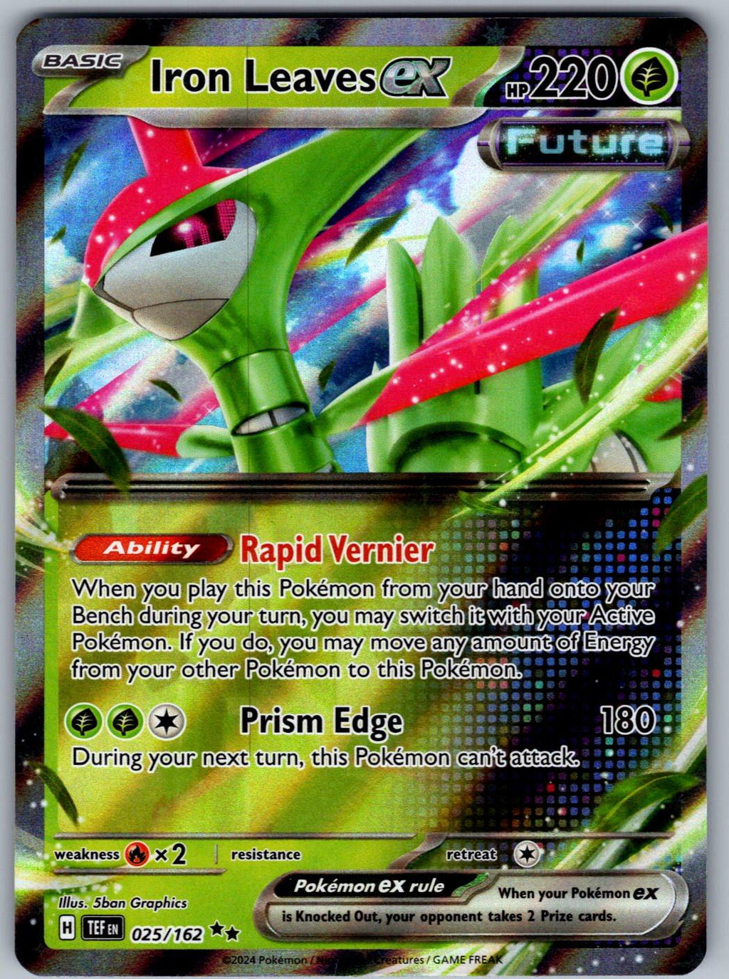 Iron Leaves ex 025/162 Temporal Forces Pokemon Holo