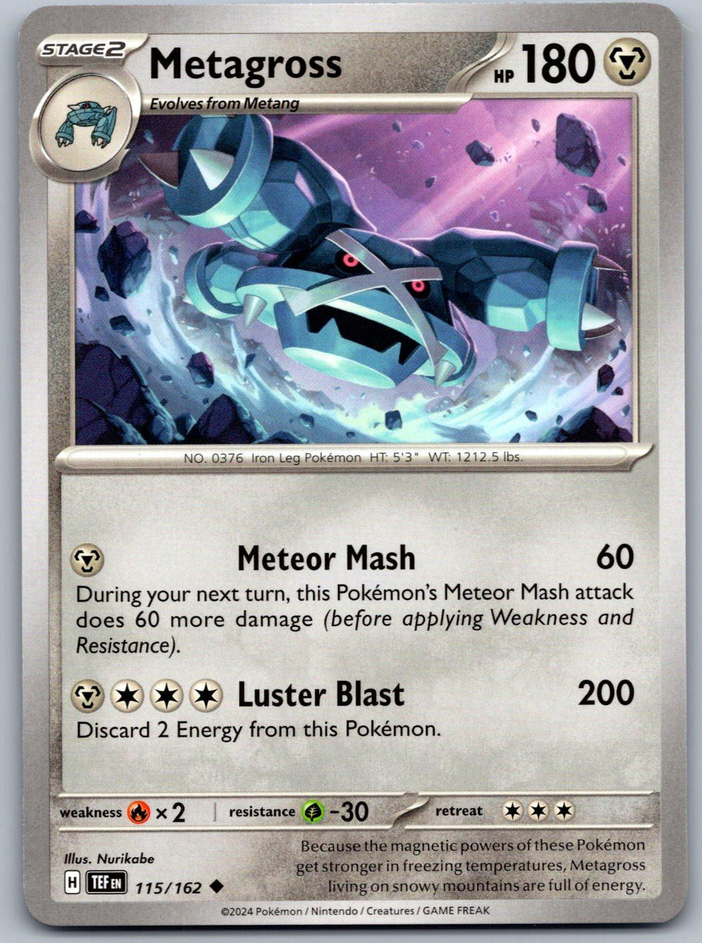 Metagross 115/162 Temporal Forces Pokemon