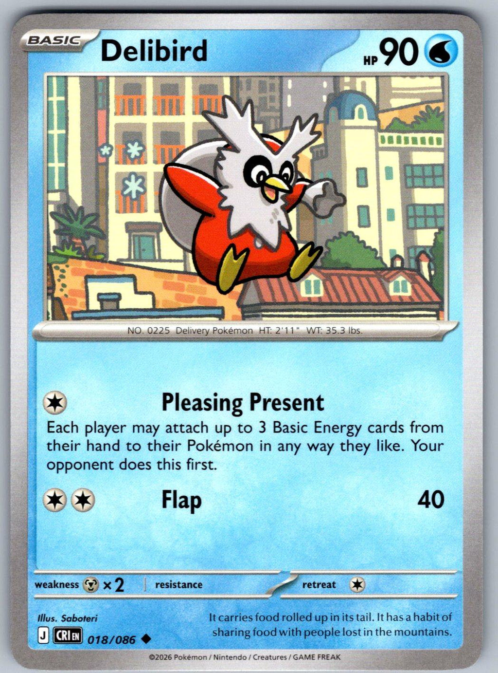 Delibird 018/086 Chaos Rising Pokemon