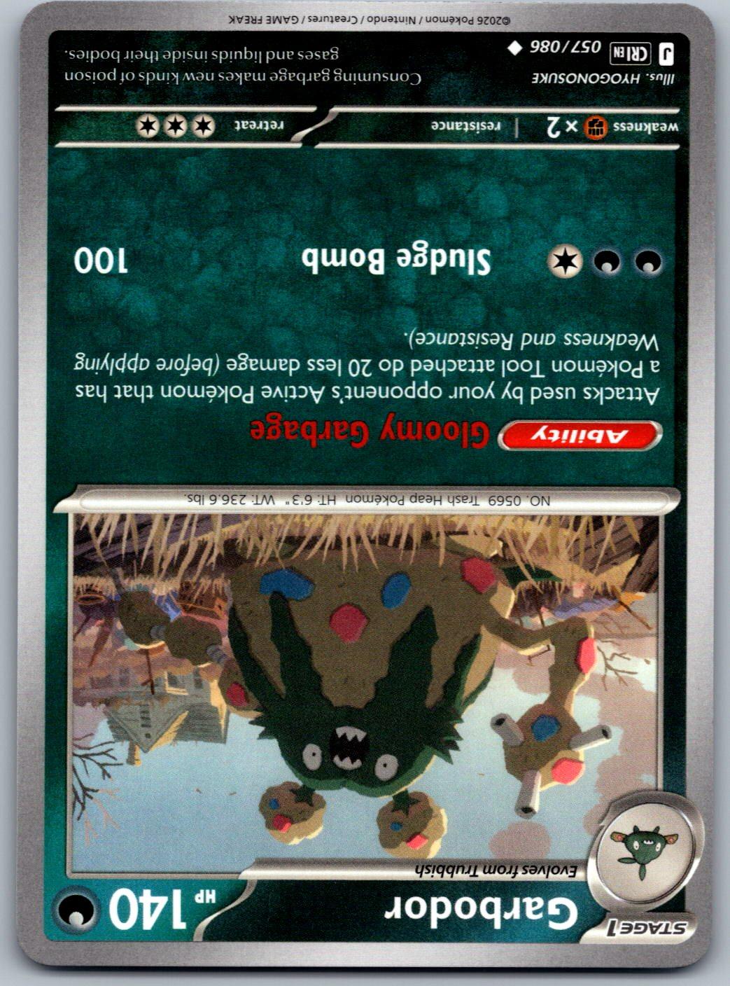 Garbodor 057/086 Chaos Rising Pokemon