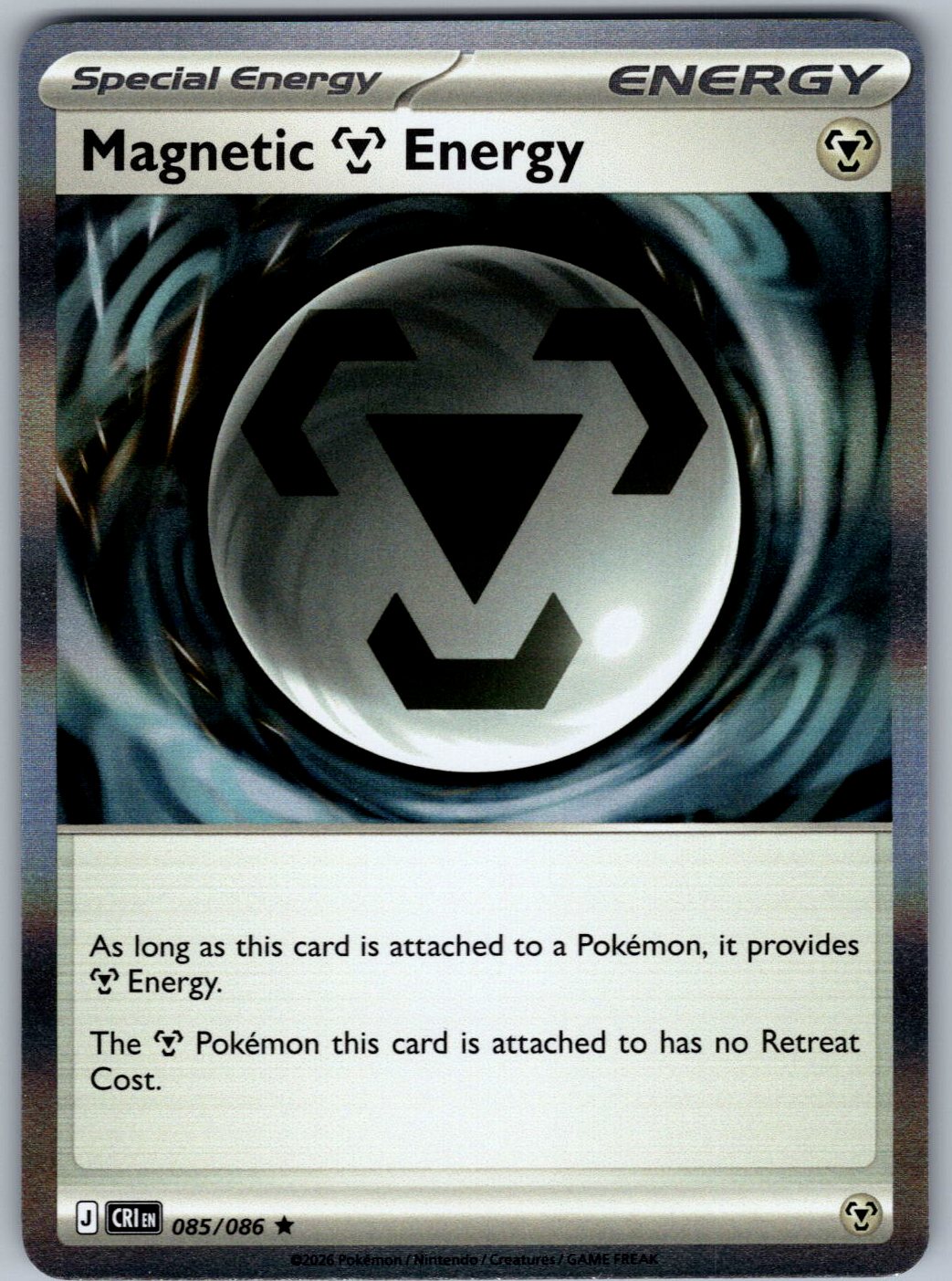 Magnetic M Energy 085/086 Chaos Rising Pokemon Holo
