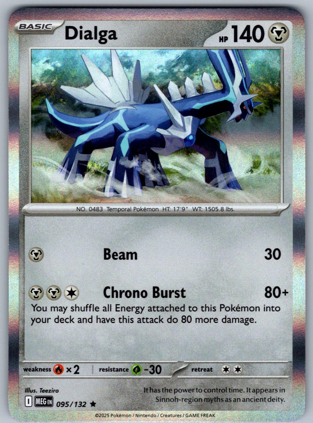 Dialga 095/132 Mega Evolution Pokemon Holo