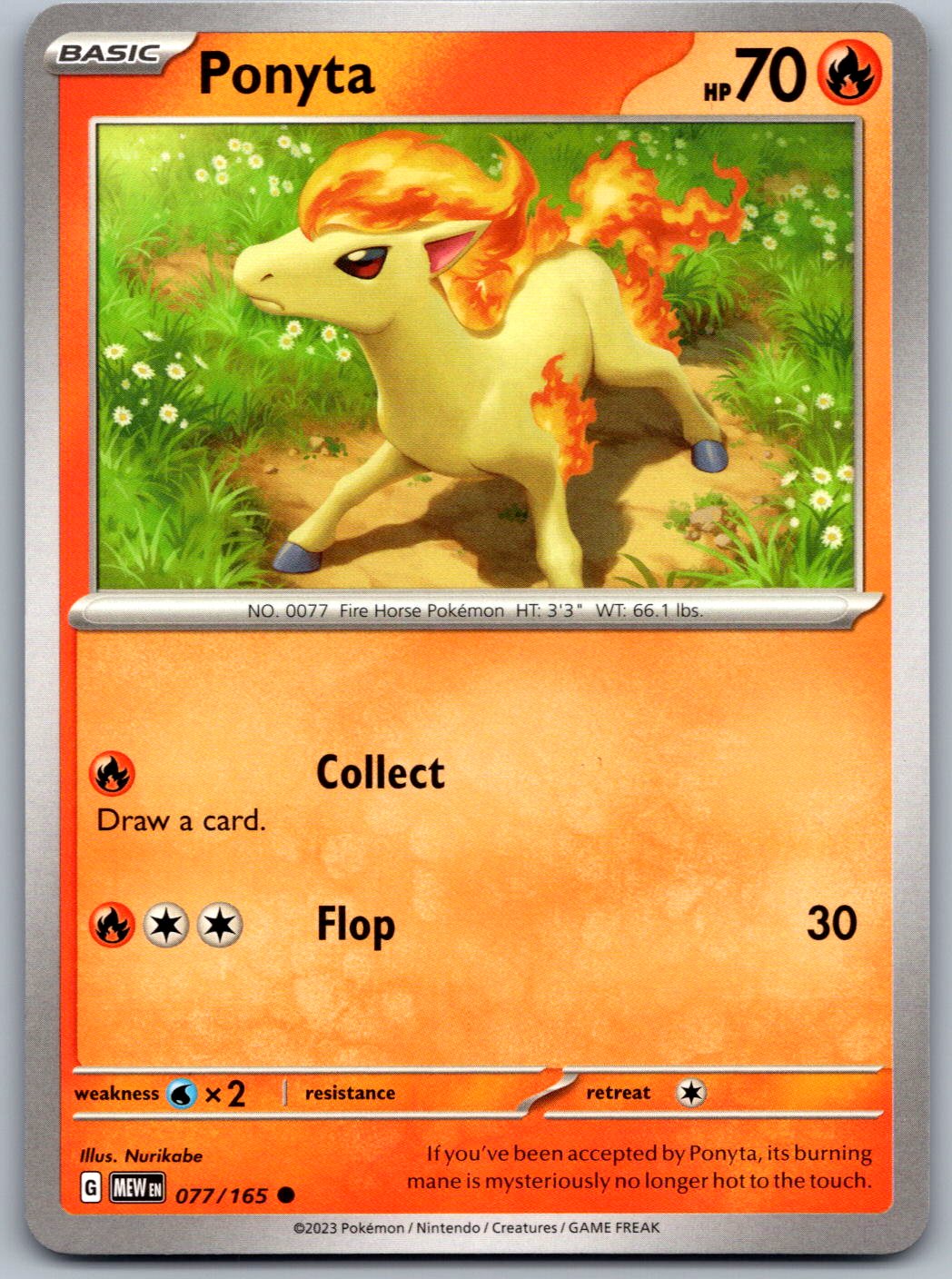 Ponyta 077/165 151 Pokemon