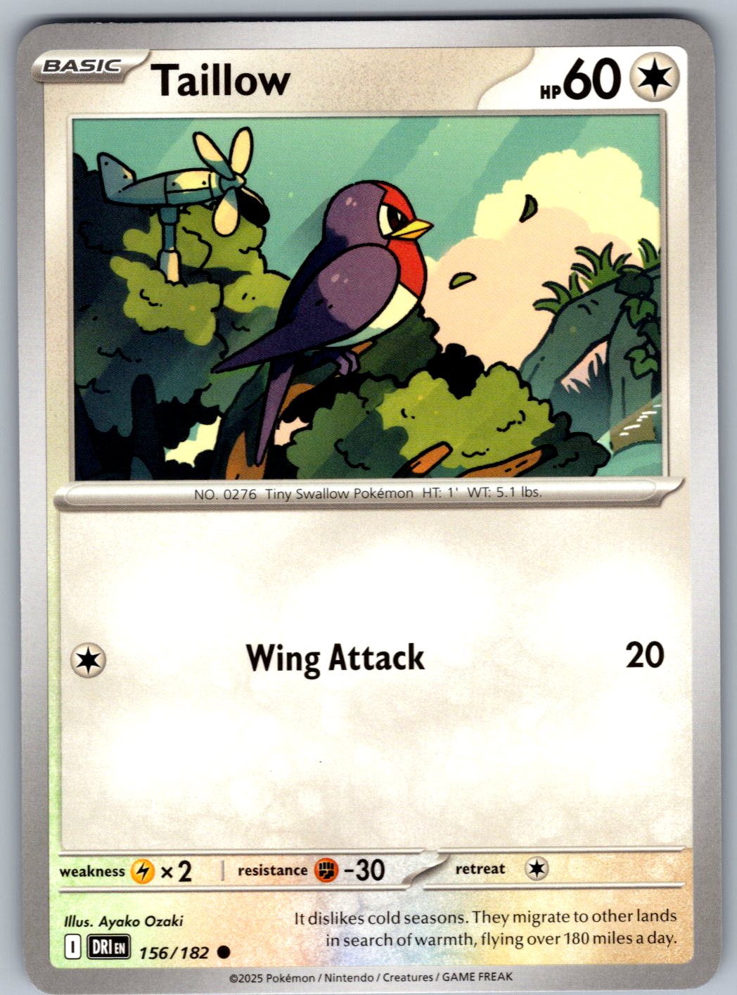Taillow 156/182 Destined Rivals Pokemon