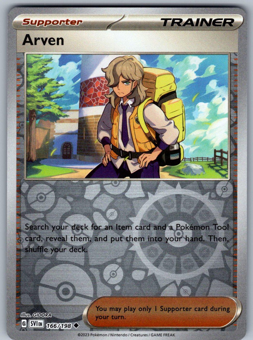 Arven 166/198 Scarlet & Violet Pokemon Reverse Holo