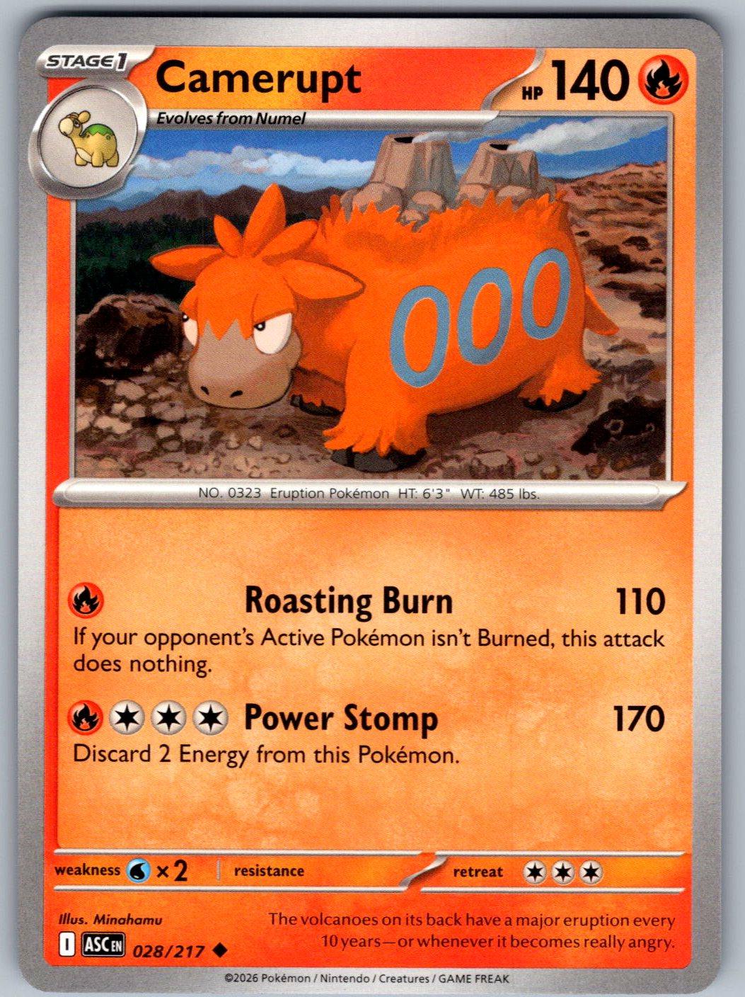 Camerupt 028/217 Ascended Heroes Pokemon