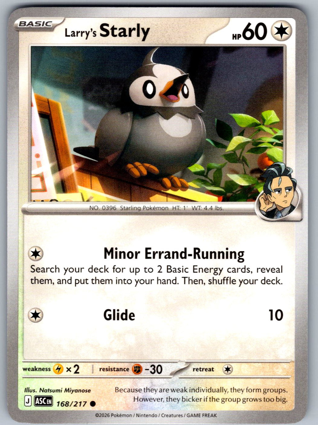 Larry's Starly 168/217 Ascended Heroes Pokemon