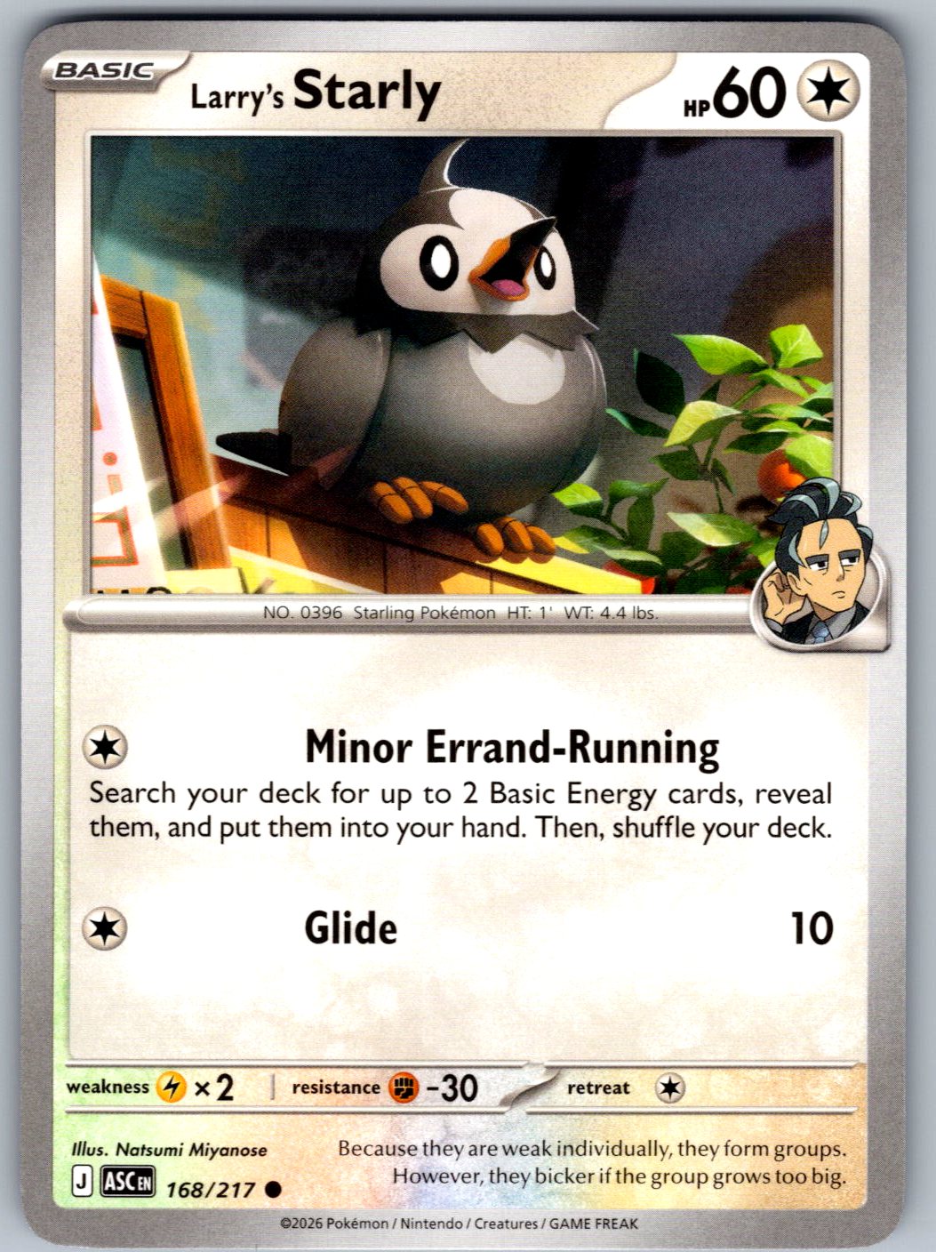 Larry's Starly 168/217 Ascended Heroes Pokemon