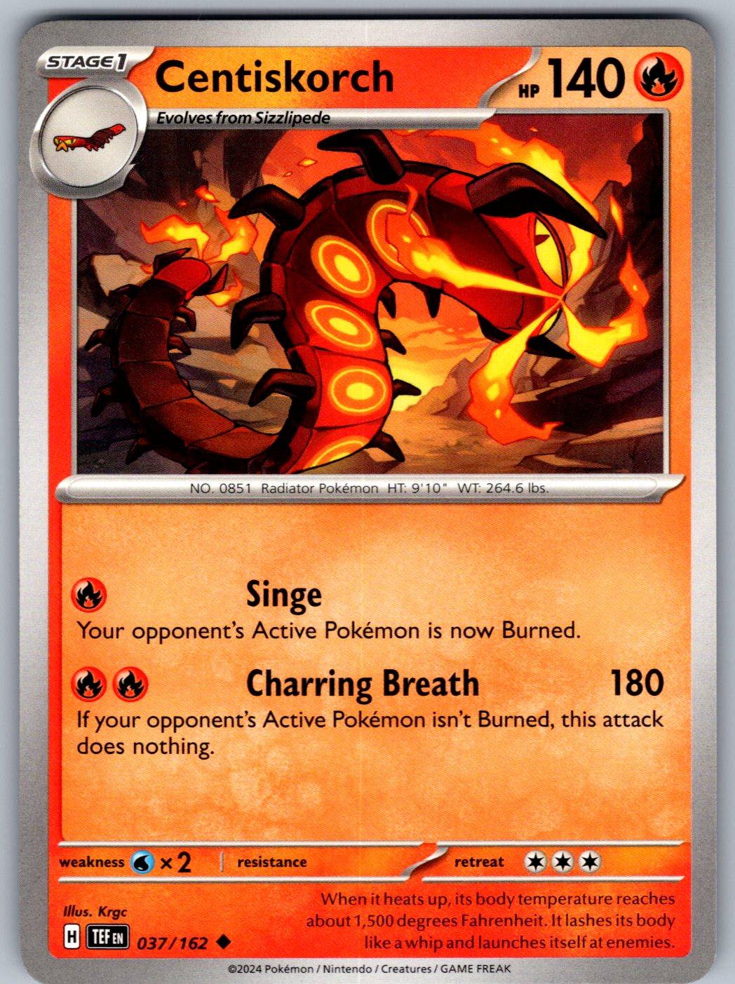 Centiskorch 037/162 Temporal Forces Pokemon