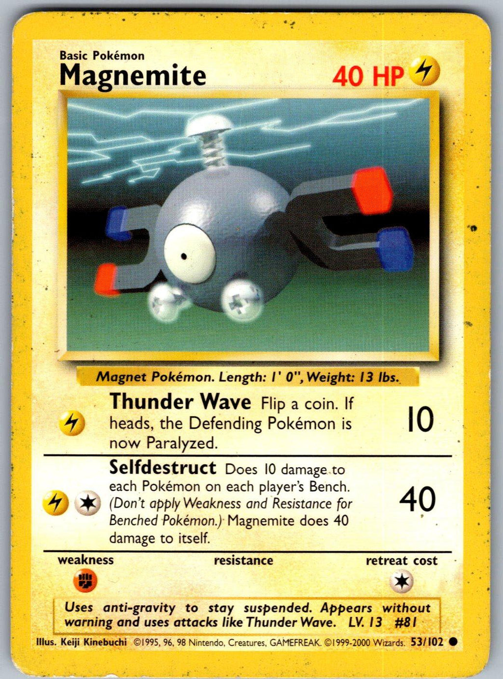 Magnemite 53/102 Base Set Unlimited Pokemon