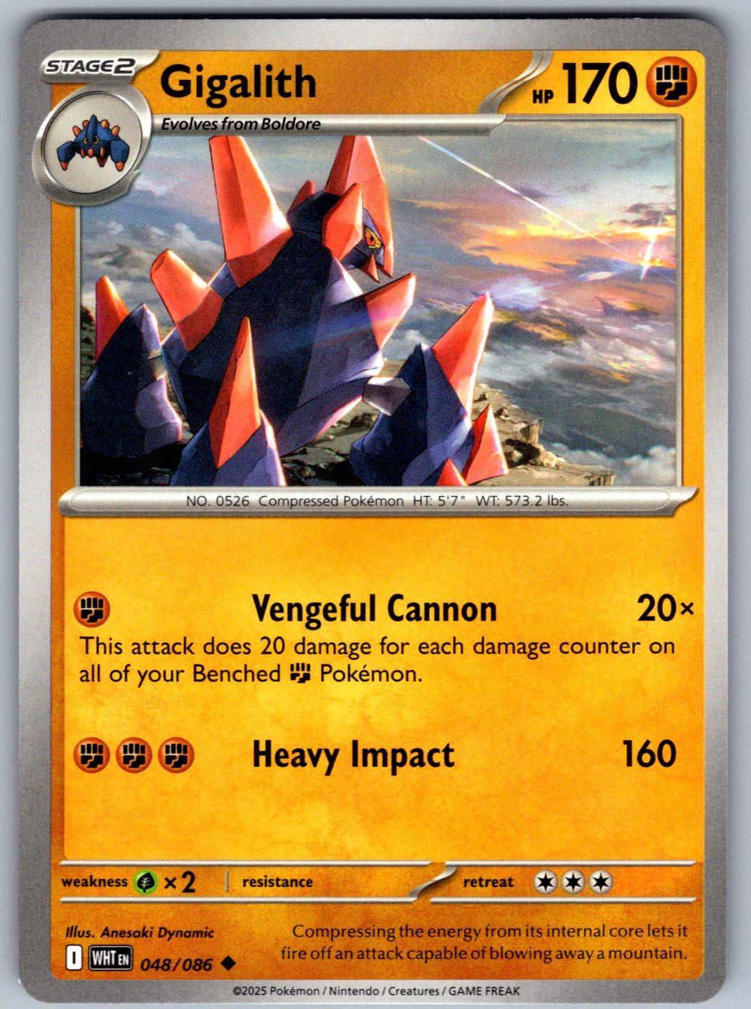Gigalith 048/086 White Flare Pokemon