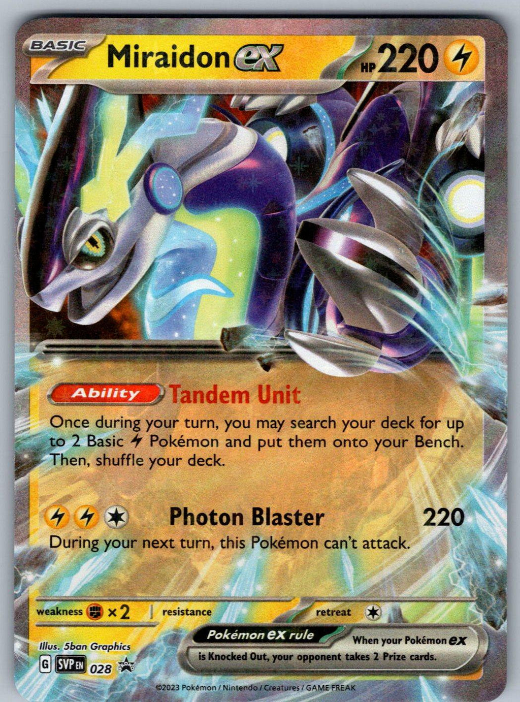 Miraidon ex 028 Scarlet & Violet Promo Pokemon Holo