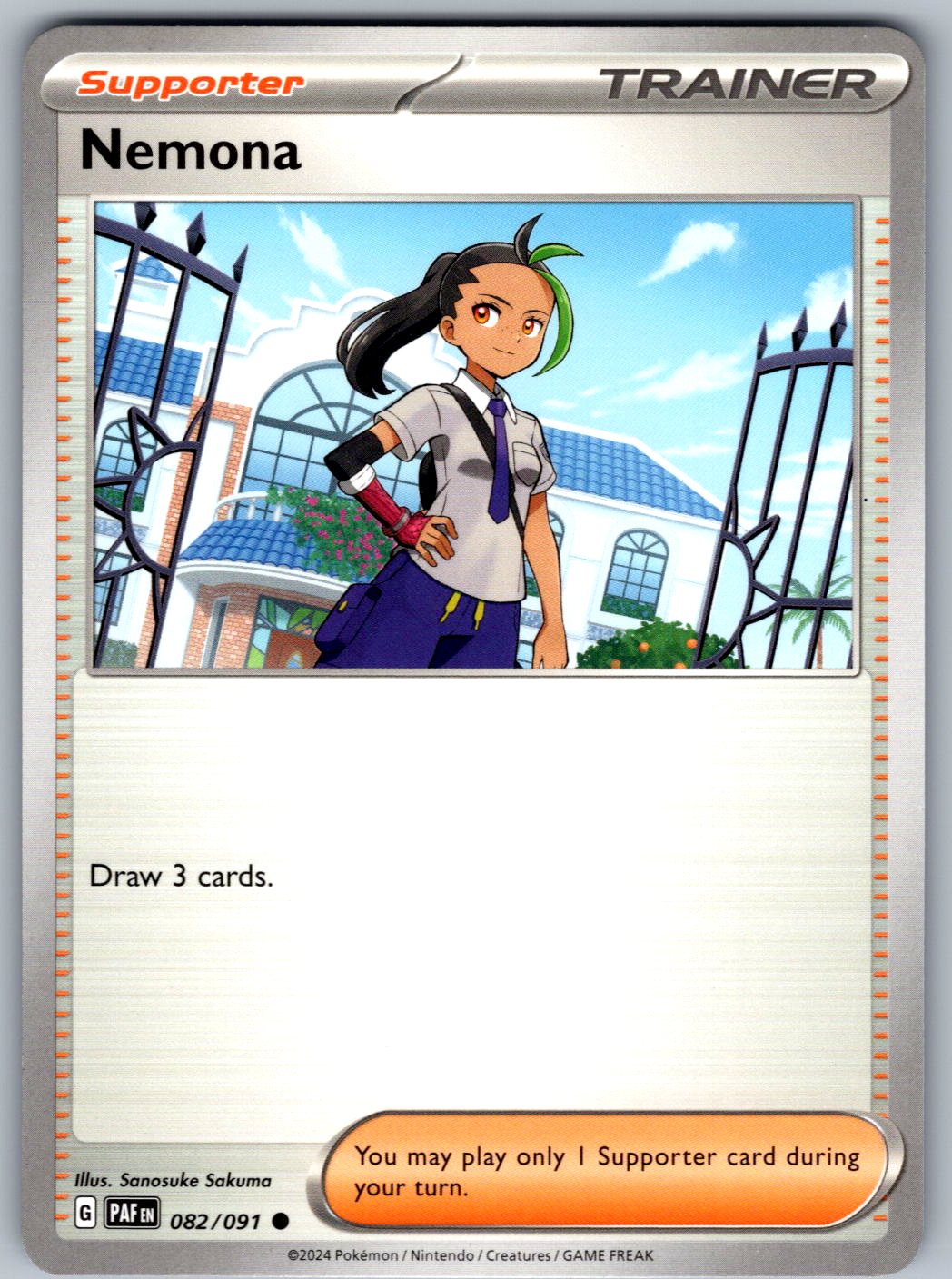 Nemona 082/091 Paldean Fates Pokemon