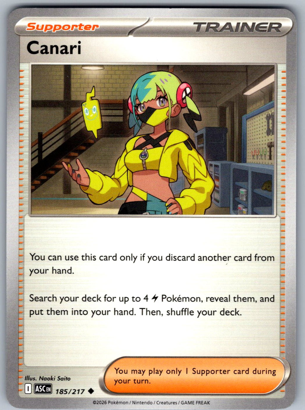 Canari 185/217 Ascended Heroes Pokemon
